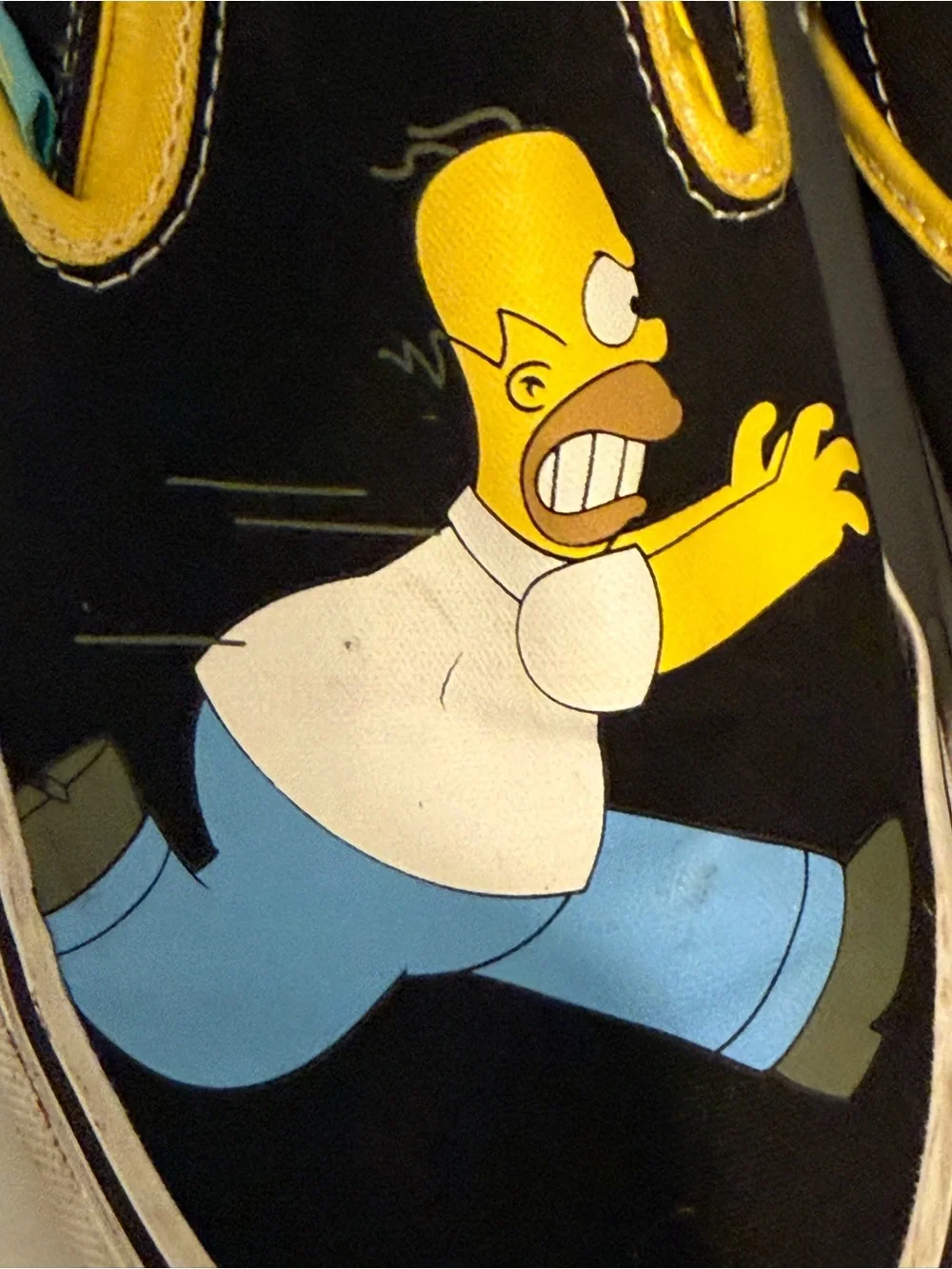 Vans x The Simpsons Classic Slip-On Black Homer Bart Men 6 Women 7.5 VN0A38F7V0E